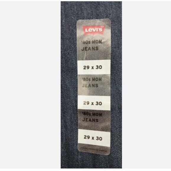 Levi's Women's '80s Mom Jeans W29 L30 High Rise 100% Cotton Tapered Blue New - Picture 6 of 13